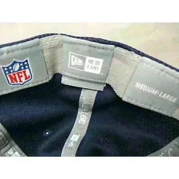 New Era 39THIRTY Chicago Bears Textured Blue Fitted Medium - Large Training cap - Picture 7 of 13